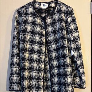 Long throw over sweater